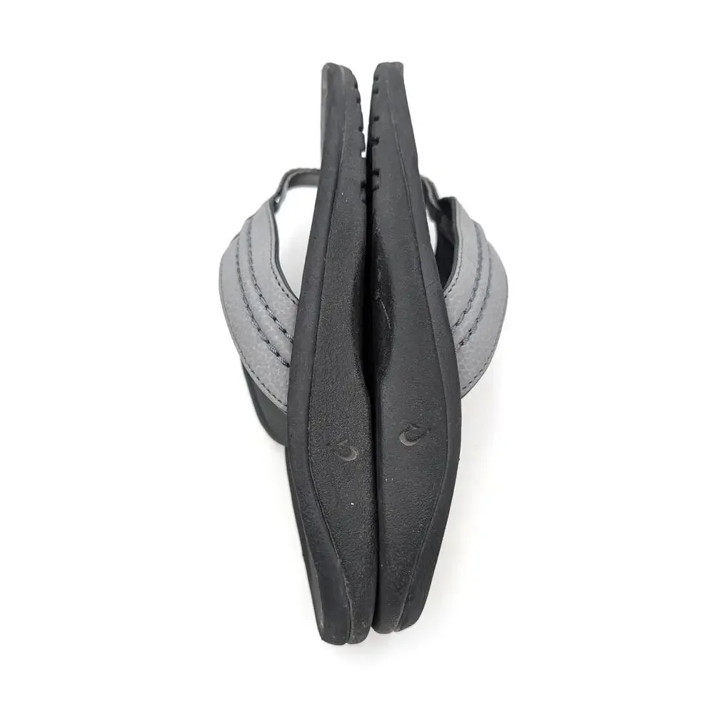 Olukai Hokua Soft Straps Flip Flop Beach Sandals Men's Black Size US8 EU41